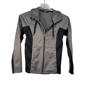 The North Face Womens Gray Black Full-Zip Hoodie Jacket Size Small